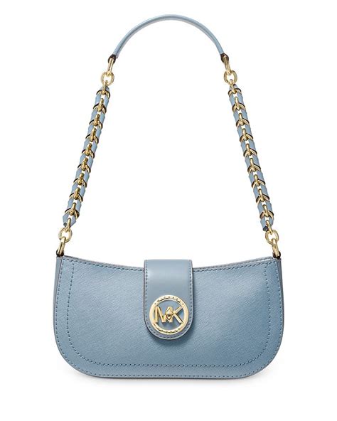 michael michael kors small carmen leather pouchette shoulder bag|Michael Kors flat shoulder handbags.